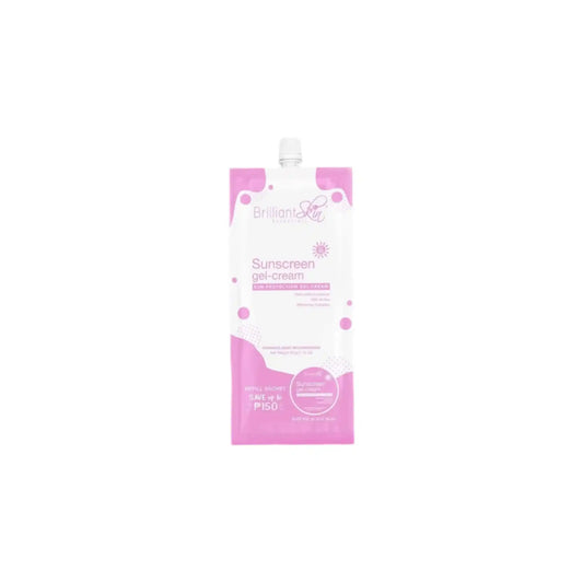 Buy Brilliant Skin Essentials, Sunscreen Gel Cream UVA+UVB Protection SPF30 50g Refill Sachet Online in Qatar