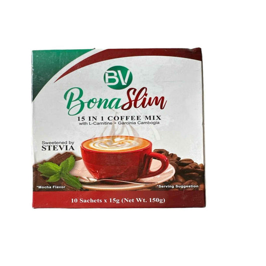 Buy BV, Bona Slim 15in1 Coffee Mix 10 Sachets x 15g Online in Qatar
