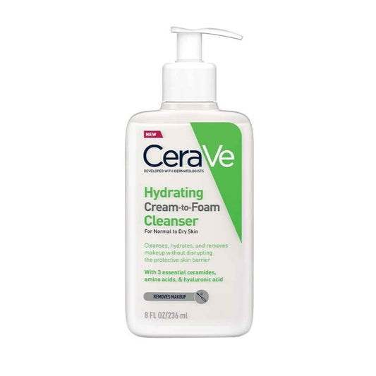 Buy CeraVe, Hydrating Cream-to-Foam Cleanser Normal to Dry Skin online in Qatar