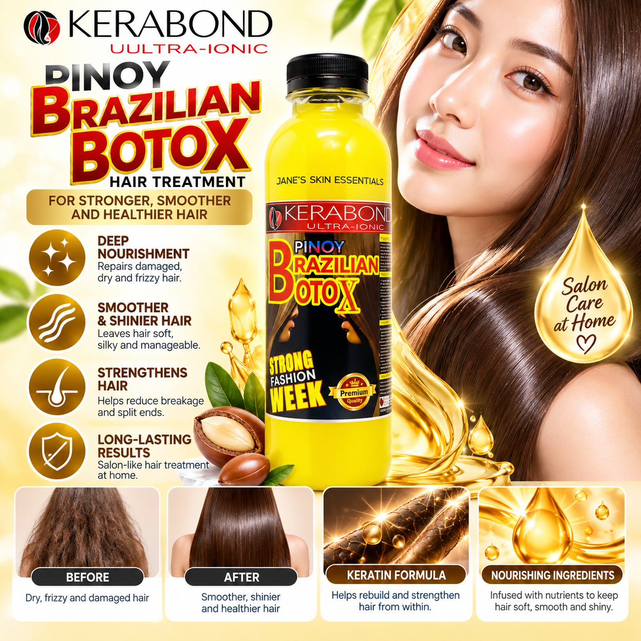 KERABOND Ultra-Ionic | Pinoy Brazilian Botox 500ml in Qatar