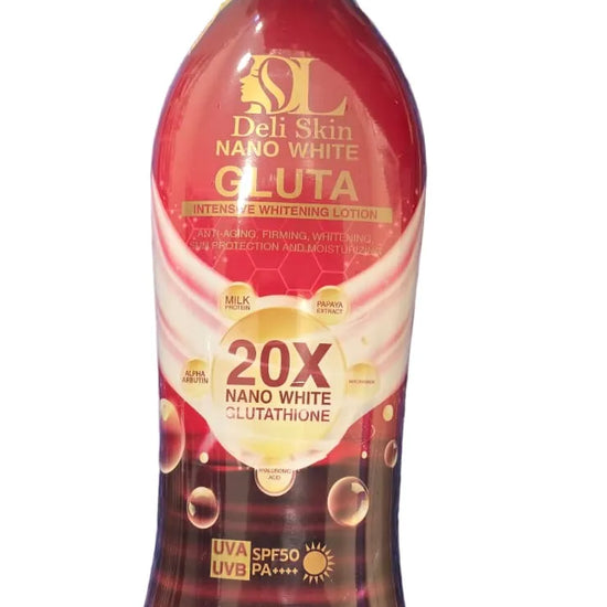 Buy Deli Skin, Nano White Gluta Intensive Whitening Lotion SPF50 500ml online in Qatar