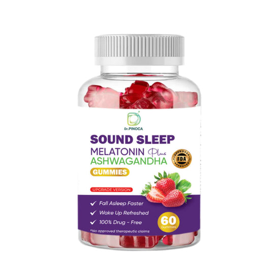 Buy Dr.PINOCA, Sound Sleep Melatonin Plus Ashwagandha 60 Gummies Online in Qatar