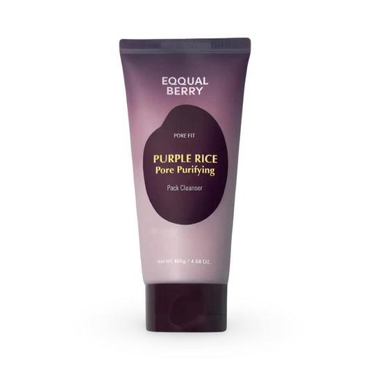 EQQUALBERRY, Purple Rice Pore Purifying Pack Cleanser 130g, all about skin doha, skincare, qatar, beauty, cosmetics, trending, tiktok, snapchat, facebook, instagram, Perfume, reels, hightlights, followers, fyp