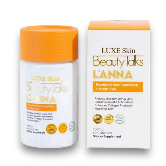Buy LUXE Skin, Beauty Talks Lanna Premium Oral Sunblock + Stem Cell 500mg Online in Qatar
