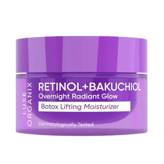 Buy Luxe Organix, Retinol + Bakuchiol Overnight Radiant Glow Botox Lifting Moisturizer 50g Online in Qatar