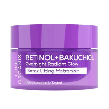 Buy Luxe Organix, Retinol + Bakuchiol Overnight Radiant Glow Botox Lifting Moisturizer 50g Online in Qatar