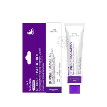 Buy Luxe Organix, Advance Retinol + Bakuchiol Overnight Glow Gentle Treatment Cream 30g Online in Qatar