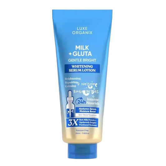 Buy Luxe Organix, Milk + Gluta Gentle Bright Whitening Serum Lotion 350ml Online in Qatar