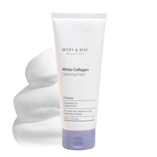 Buy Mary&May, White Collagen Cleansing Foam 150ml in Qatar