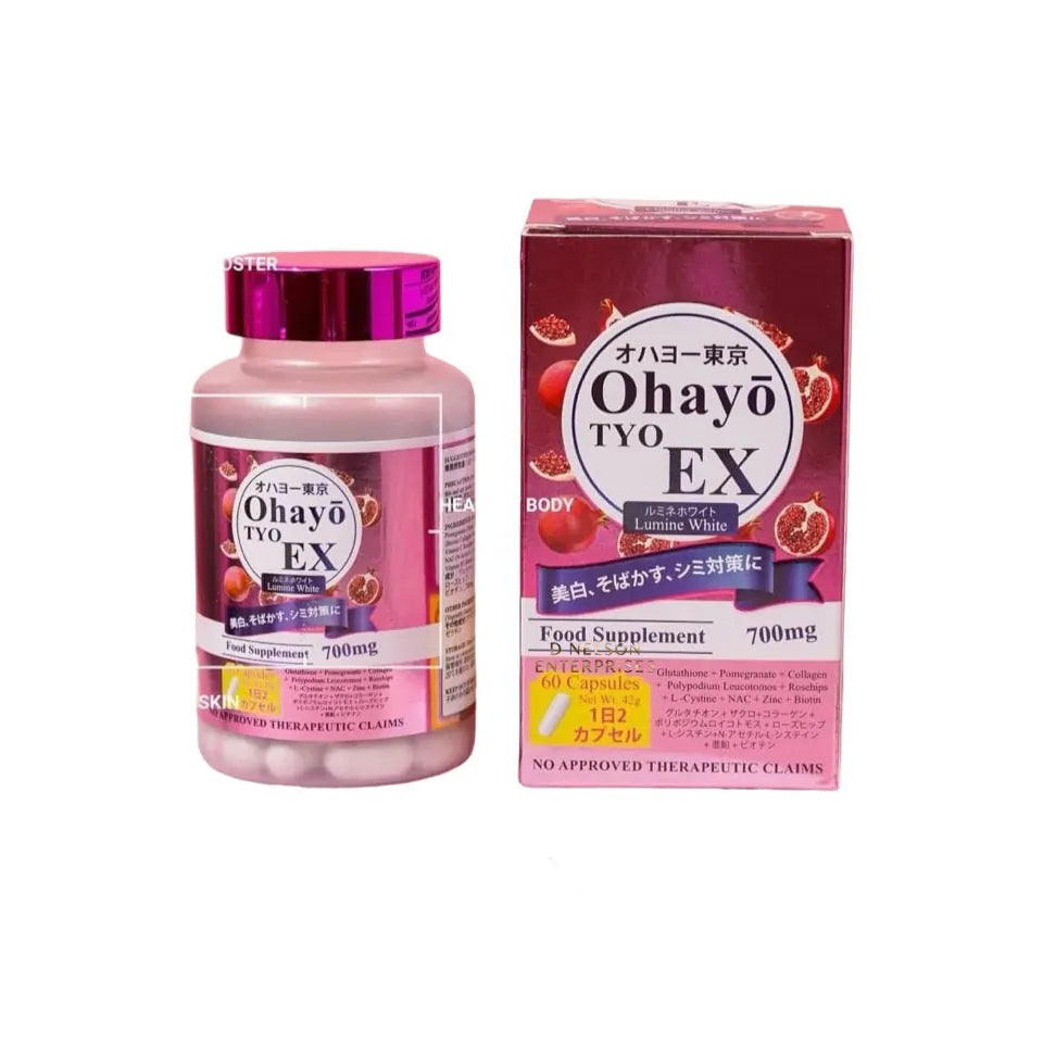 ohayo tokyo glutathione Buy Ohayo TYO EX Lumine White 700mg x 60 Capsules in Qatar ohayo tokyo glutathione Buy Ohayo TYO EX Lumine White 700mg x 60 Capsules in Qatar