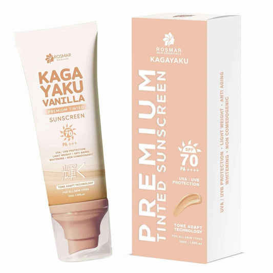 Buy Rosmar Skin Essentials, Kagayaku Premium Tinted Sunscreen SPF70 PA++++ 50ml Online in Qatar