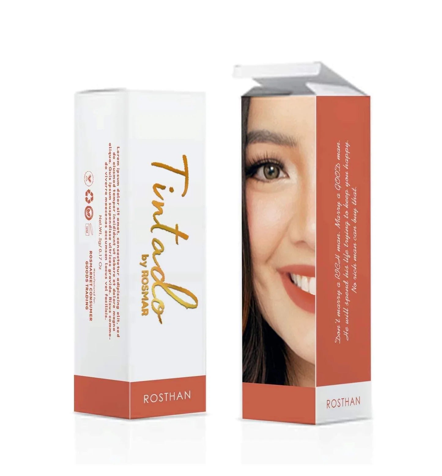 ROSMAR Skin Essentials, Tintado Long Lasting Lip Tint 5ml - ROSHTAN Shade in Qatar