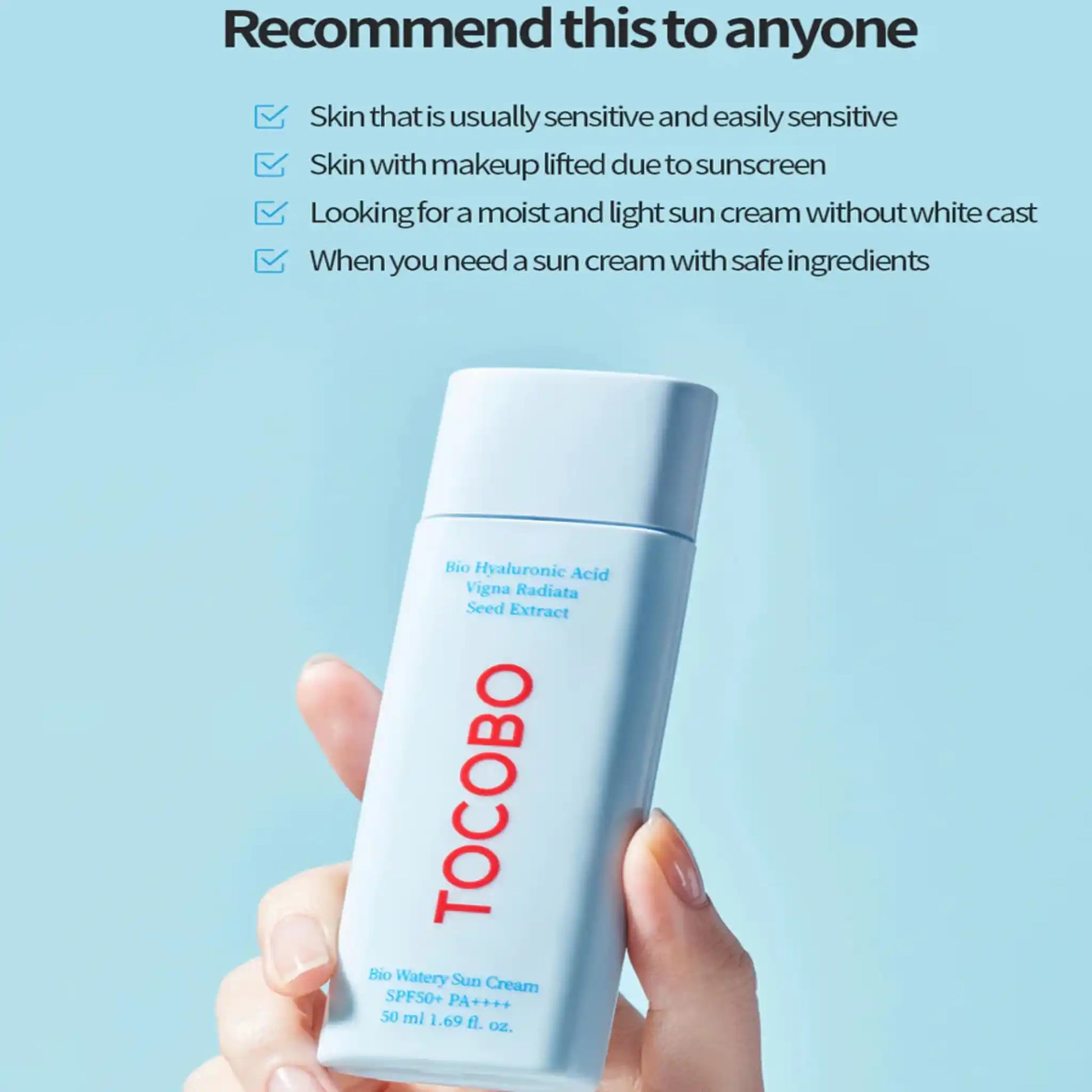 TOCOBO, Bio Watery Sun CREAM SPF50+ PA++++ 50ml Price in Qatar