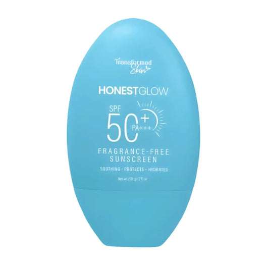 Buy Transformed Skin, Honest Glow Fragrance-Free Sunscreen SPF50 PA+++ 50g Online in Qatar