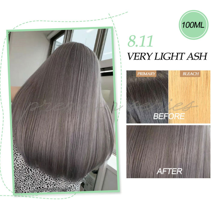 Bremod, Premium Series Cocoa Butter Hair Color - 8.11 Very Light Ash