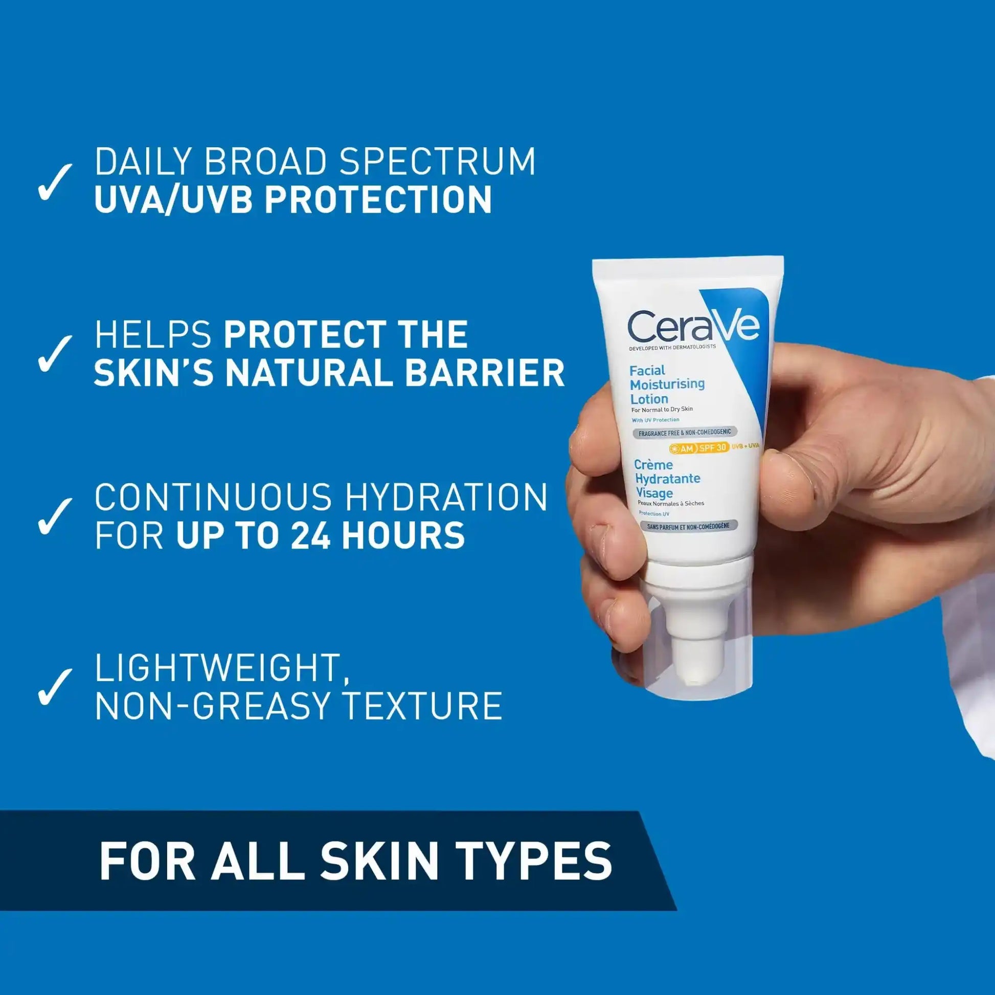 Shop CeraVe, Facial Moisturizing Lotion SPF30 52ml online in Qatar