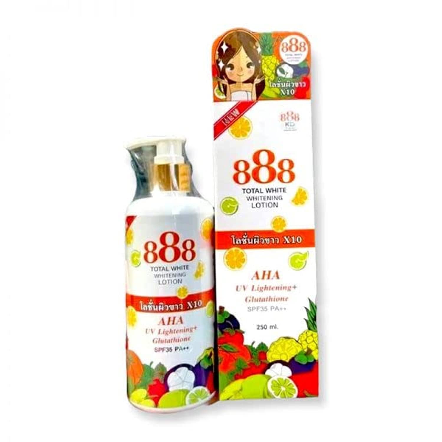 Buy 888, Total White Whitening Lotion SPF35 PA++ 250ml Online in Qatar