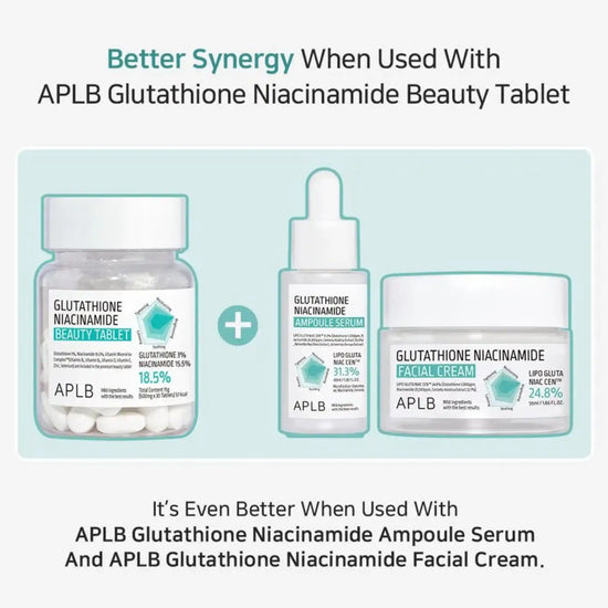 Shop APLB, Glutathione Niacinamide Beauty Tablet 500mg x 30 tablets online in Qatar