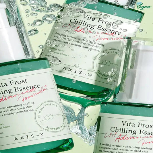 image of AXIS-Y, Vita Frost Chilling Essence 50ml All About Skin Doha Skincare Qatar Beauty Cosmetics Available in Qatar Available in Qatar Store all about skin doha qatar skincare cosmetics beauty
