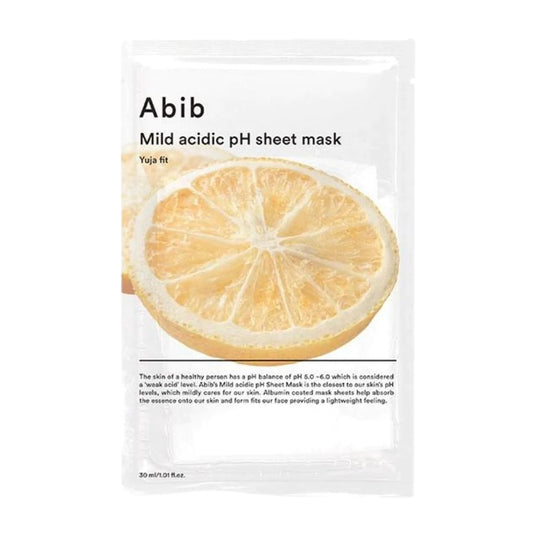 Abib, Mild Acidic pH Sheet Mask Yuja Fit 1each All About Skin Doha Skincare Qatar Beauty Cosmetics Available in Qatar Available in Qatar Store