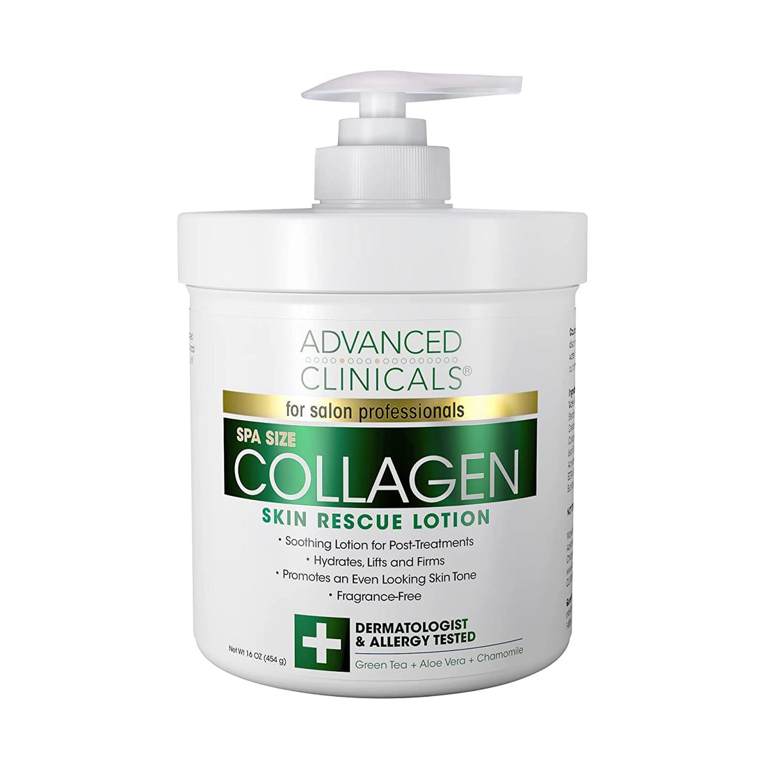 Advanced Clinicals, Collagen Skin Rescue Lotion 454g Online in Qatar at All About Skin Doha