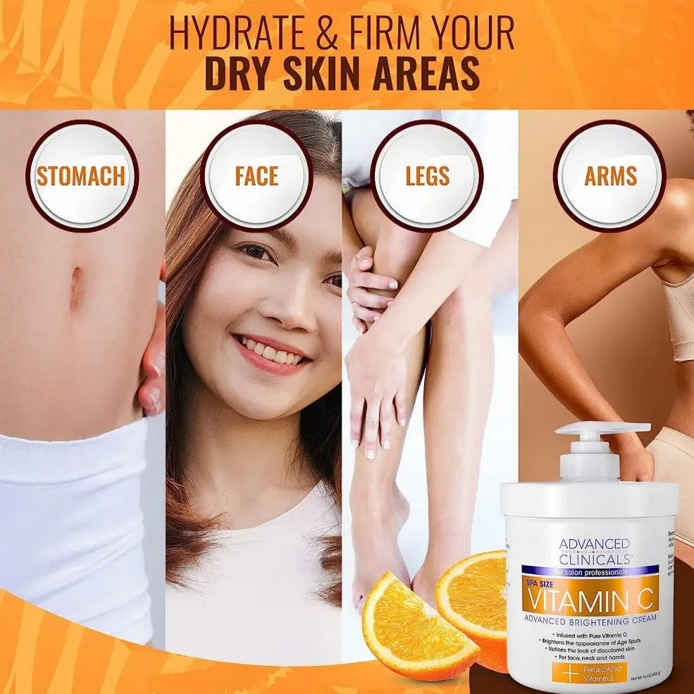 Advanced Clinicals, Vitamin C Advanced Brightening Cream (454g) Online in Qatar