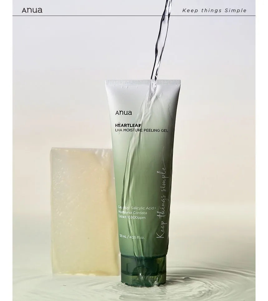 image of Anua, Heartleaf LHA Moisture Peeling Gel 120ml All About Skin Doha Skincare Qatar Beauty Cosmetics Available in Qatar Available in Qatar Store