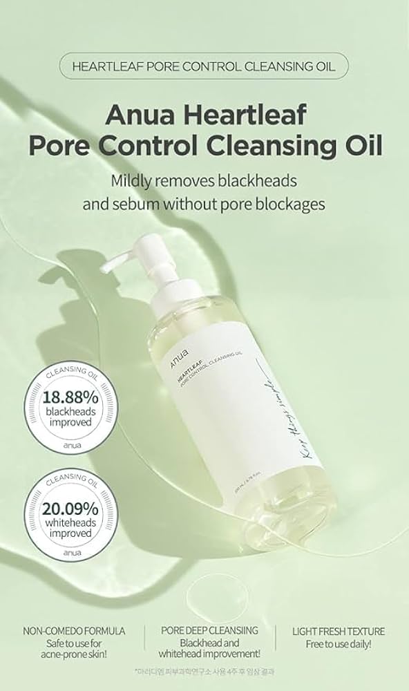 Anua, Heartleaf Pore Cleansing Oil 200ml All About Skin Doha Skincare Qatar Beauty Cosmetics Available in Qatar Available in Qatar Store