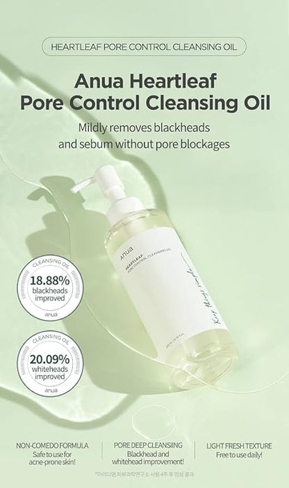 Anua, Heartleaf Pore Cleansing Oil 200ml All About Skin Doha Skincare Qatar Beauty Cosmetics Available in Qatar Available in Qatar Store