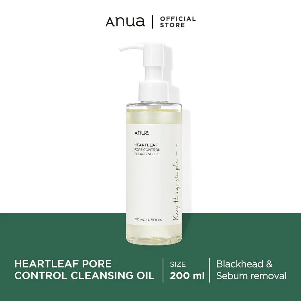 Anua, Heartleaf Pore Cleansing Oil 200ml All About Skin Doha Skincare Qatar Beauty Cosmetics Available in Qatar Available in Qatar Store