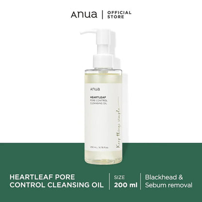 Anua, Heartleaf Pore Cleansing Oil 200ml All About Skin Doha Skincare Qatar Beauty Cosmetics Available in Qatar Available in Qatar Store