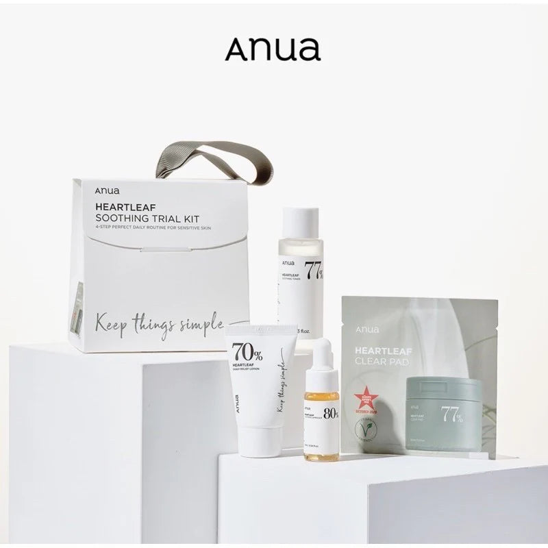 image  of Anua, Heartleaf Soothing Trial Kit 4-Step Perfect Daily Routine