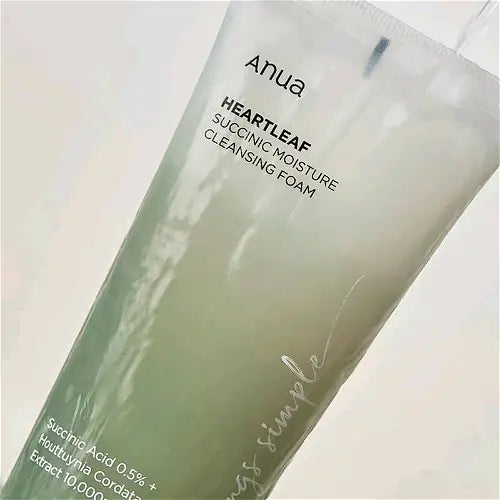 Anua, Heartleaf Succinic Moisture Cleansing Foam 150ml All About Skin Doha Skincare Qatar Beauty Cosmetics Available in Qatar Available in Qatar Store