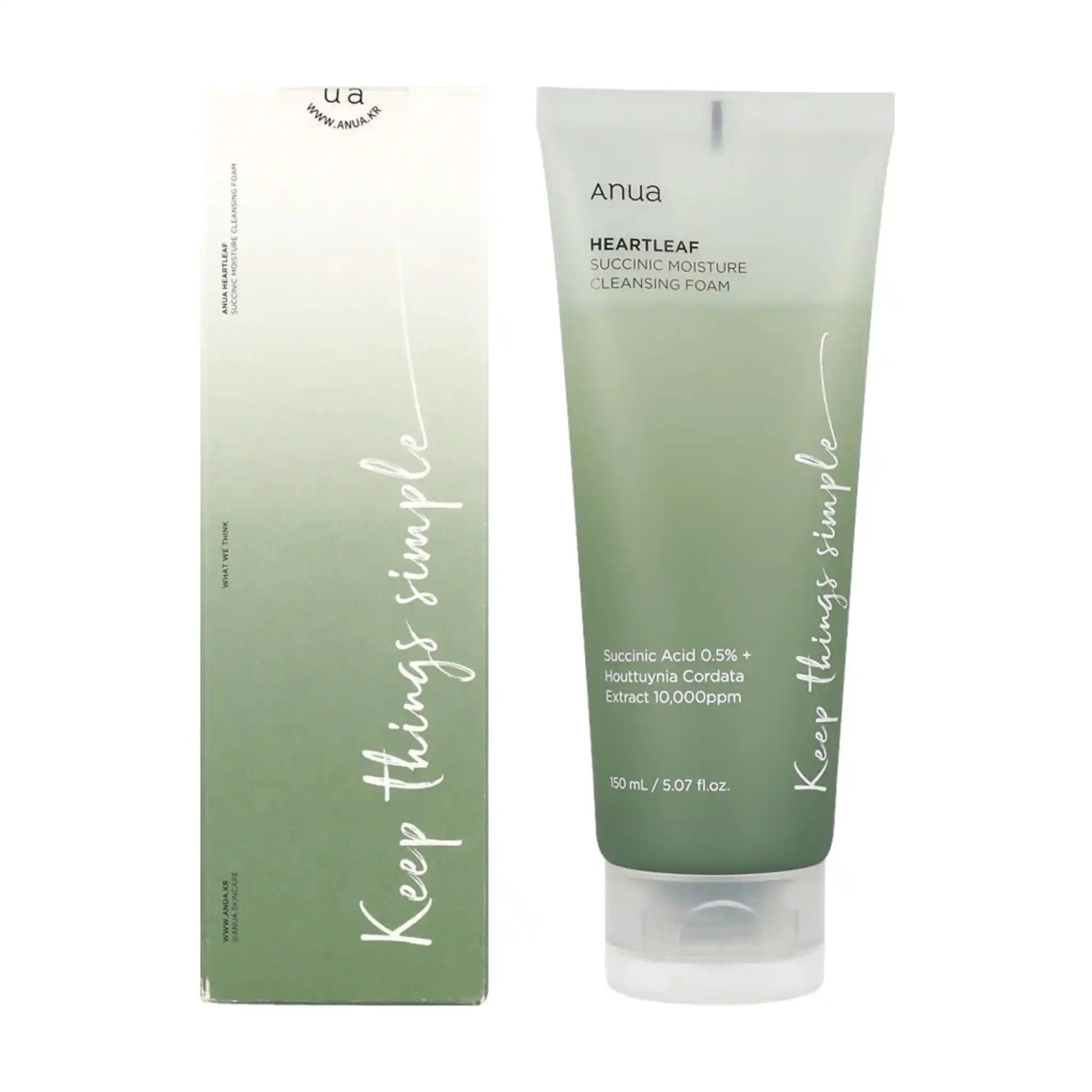 Buy Anua, Heartleaf Succinic Moisture Cleansing Foam 150ml online at the best price in Qatar
