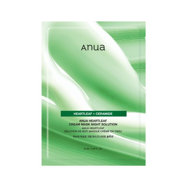 Anua, Heartleaf + Ceramide Cream Mask Night Solution 25ml 1sheet, all about skin doha, skincare, qatar, beauty, cosmetics, trending, tiktok, snapchat, facebook, instagram, Perfume, reels, hightlights, followers, fyp