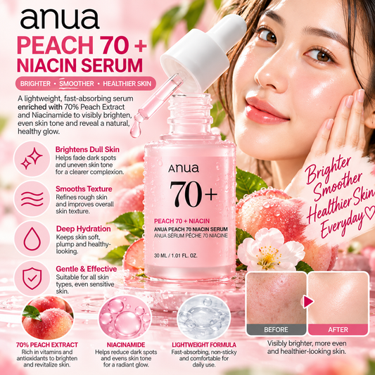 Anua, Peach 70% Niacin Serum 30ml