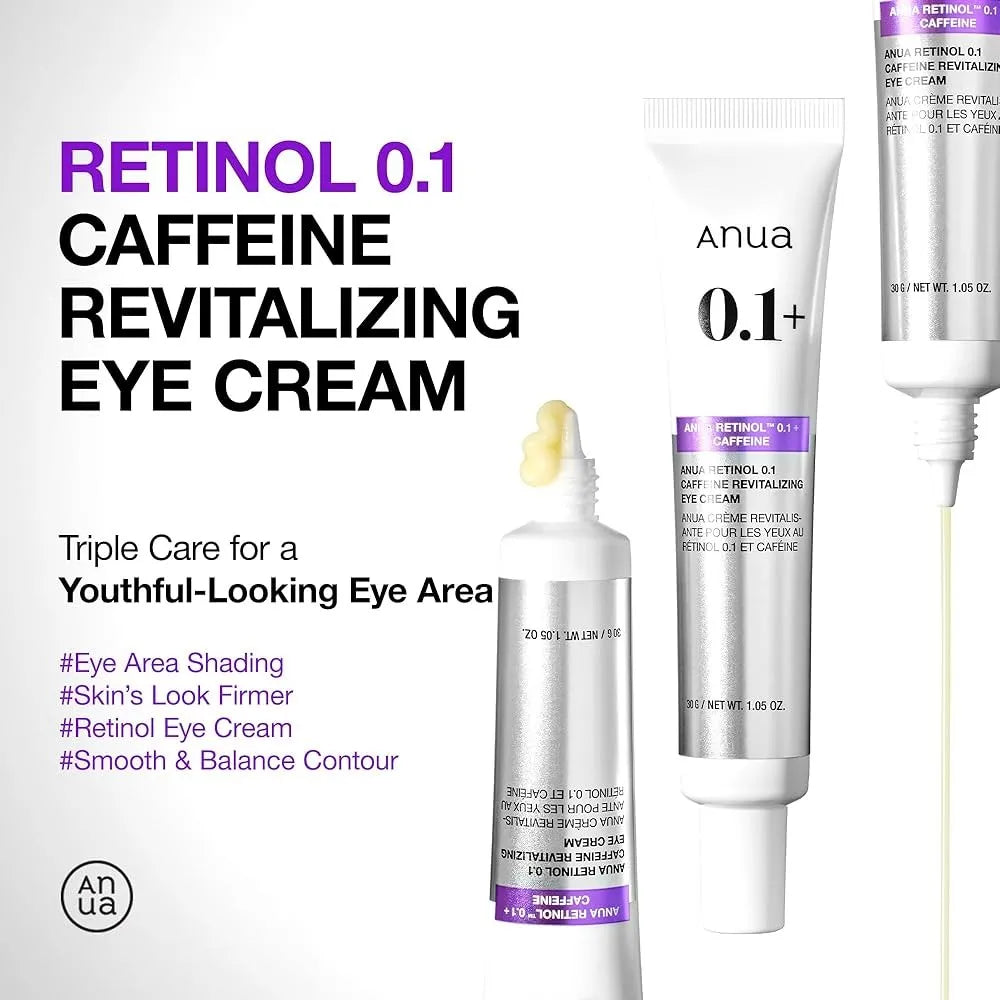 Anua, Retinol 0.1 Caffeine Revitalizing Eye Cream 30g Price in Qatar