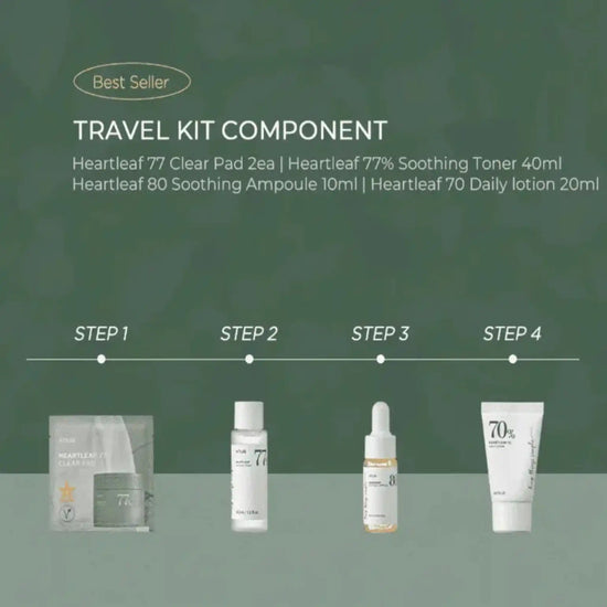 Shop Anua, Heartleaf Soothing Trial Kit 4-Step Perfect Daily Routine online in Qatar