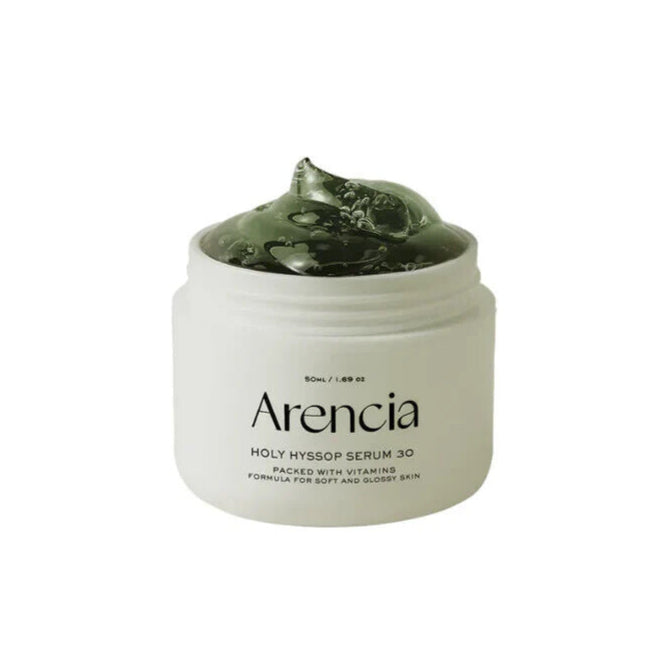 Arencia, Holy Hyssop Serum 30 50g, all about skin doha, skincare, qatar, beauty, cosmetics, trending, tiktok, snapchat, facebook, instagram, Perfume, reels, hightlights, followers, fyp