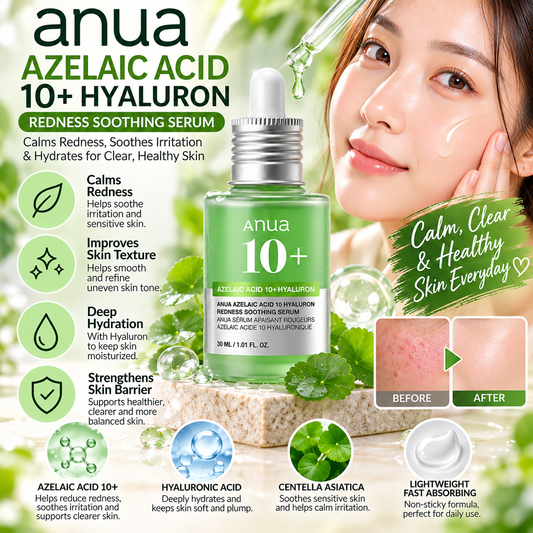 Anua, Azelaic Acid 10 Hyaluron Redness Soothing Serum 30ml