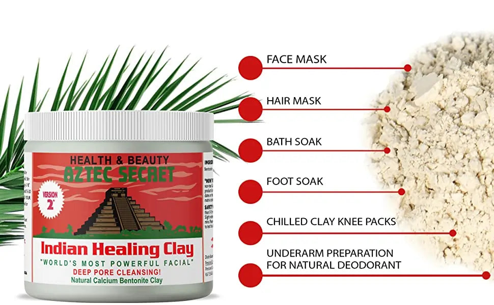 image of Aztec Secret Indian Healing Clay 1lb All About Skin Doha Skincare Qatar Beauty Cosmetics Available in Qatar Available in Qatar Store all about skin doha qatar skincare cosmetics beauty