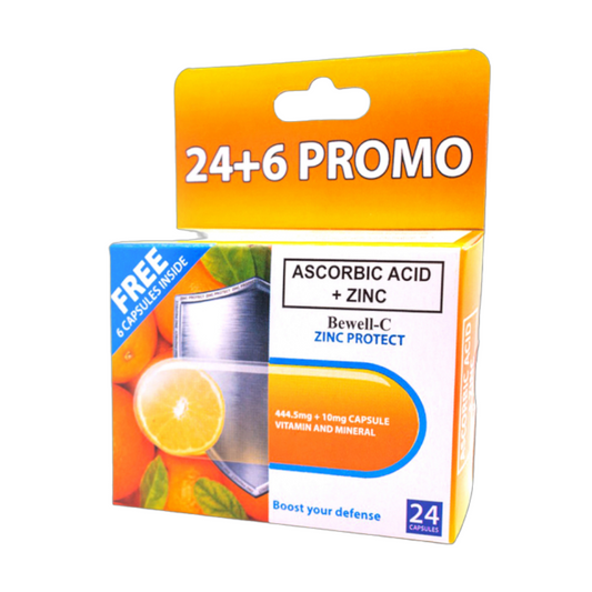 BEWELL-C, Zinc Protect (Ascorbic Acid + Zinc) 30 Capsules