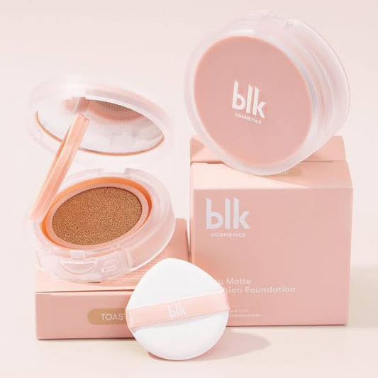 BLK, Airy Matte Cushion Foundation, all about skin doha, skincare, qatar, beauty, cosmetics, trending, tiktok, snapchat, facebook, instagram, Perfume, reels, hightlights, followers, fyp