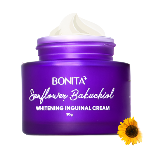 BONITA, Sunflower Bakuchiol Whitening Inguinal Cream 50g, all about skin doha, skincare, qatar, beauty, cosmetics, trending, tiktok, snapchat, facebook, instagram, Perfume, reels, hightlights, followers, fyp