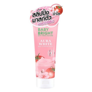 Baby Bright, Aura White Body Sleeping Mask 250ml, all about skin doha, skincare, qatar, beauty, cosmetics, trending, tiktok, snapchat, facebook, instagram, Perfume, reels, hightlights, followers, fyp
