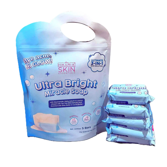 Beauty&U, Hikari Skin Essentials Ultra Bright Miracle Soap 5 x 75gram,