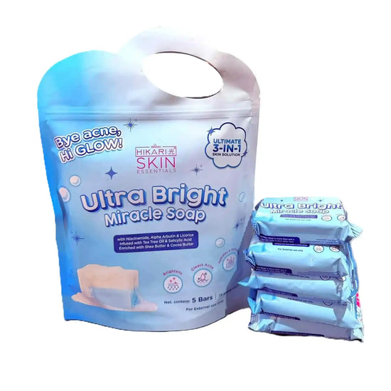 Buy Beauty&U Hikari Skin Essentials Ultra Bright Miracle Soap 5 x 75g Online in Qatar
