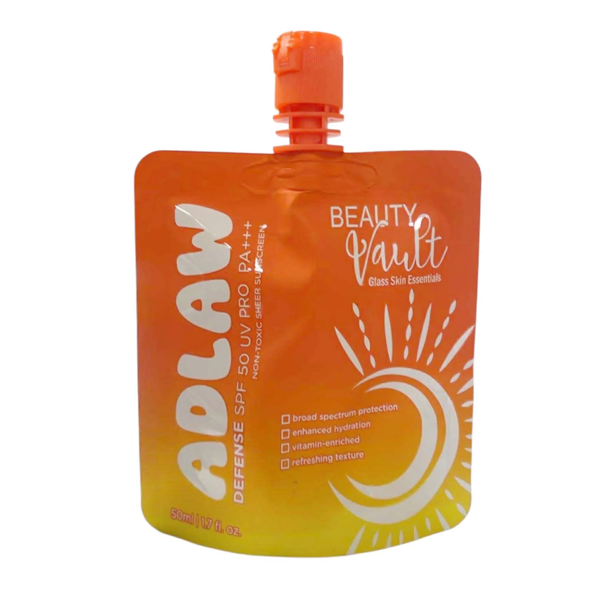 Buy Beauty Vault Glass Skin Essentials ADLAW Defense SPF 50 UV PRO PA+++ 50ml Online in Qatar