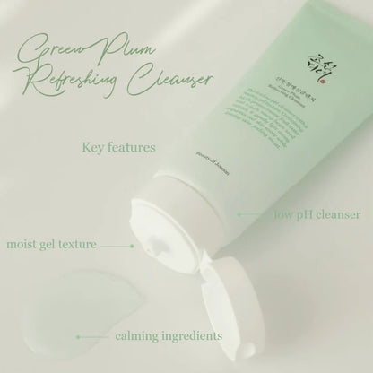 Beauty of Joseon, Green Plum Refreshing Cleanser 100ml All About Skin Doha Skincare Qatar Beauty Cosmetics Available in Qatar Available in Qatar Store all about skin doha qatar skincare cosmetics beauty