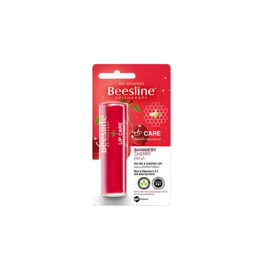 Beesline, Lip Care Shimmery Cherry 4g, all about skin doha, skincare, qatar, beauty, cosmetics, trending, tiktok, snapchat, facebook, instagram, Perfume, reels, hightlights, followers